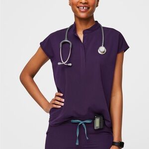 Figs Women's Deep Purple Blouse